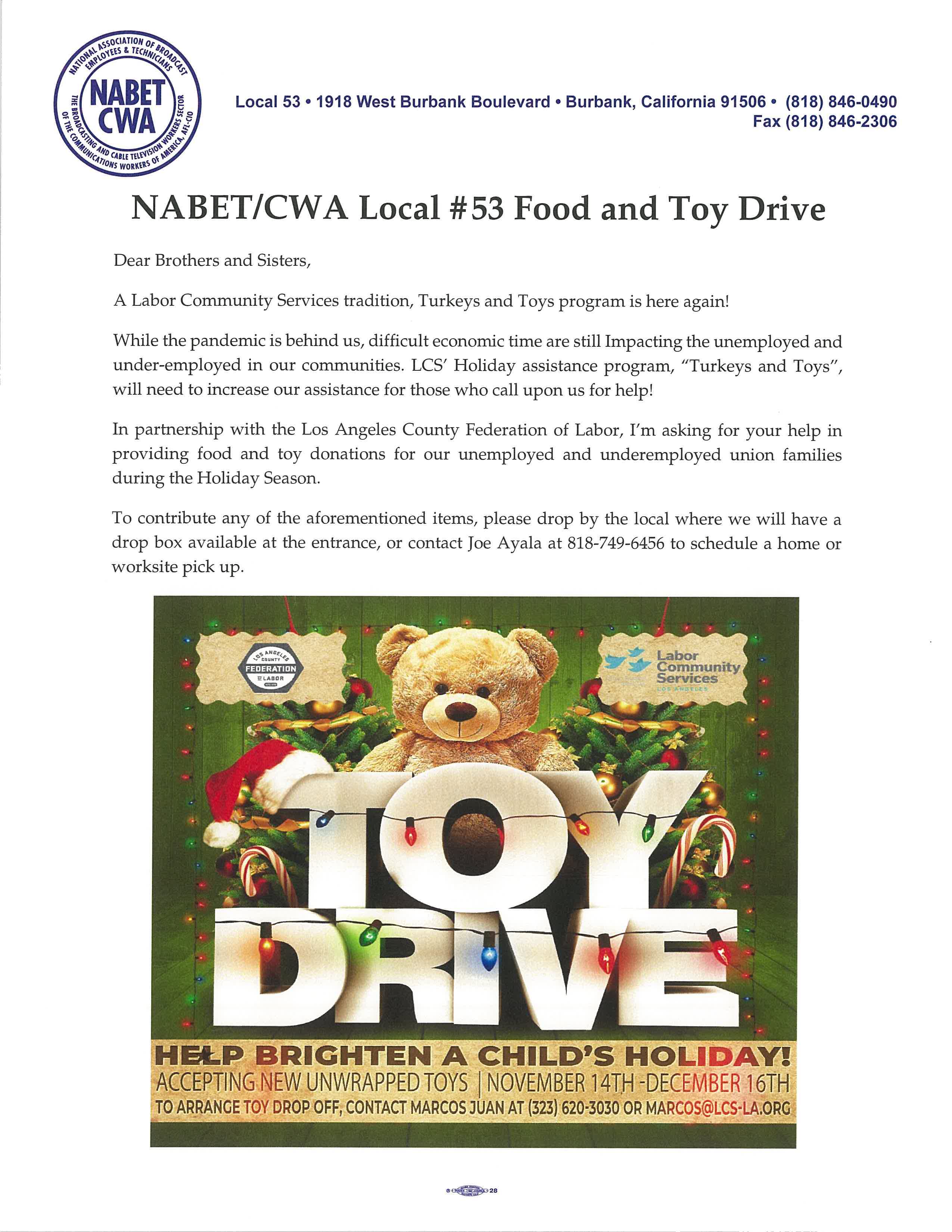 Food and Toy Drive 2022