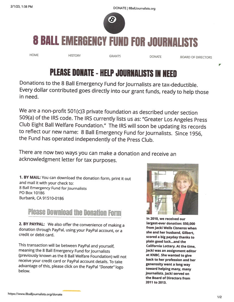 8 Ball Emergency Fund